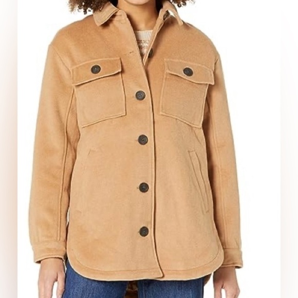 Sanctuary camel wool blend Shacket/jacket with pockets. Size Medium. NWT. - Picture 3 of 5